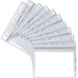 5Pcs/lot Working Permit Sleeve Case Pass Work Card Holder Soft Badge ID Credit Card Cover Protector Case Transparent Vinyl