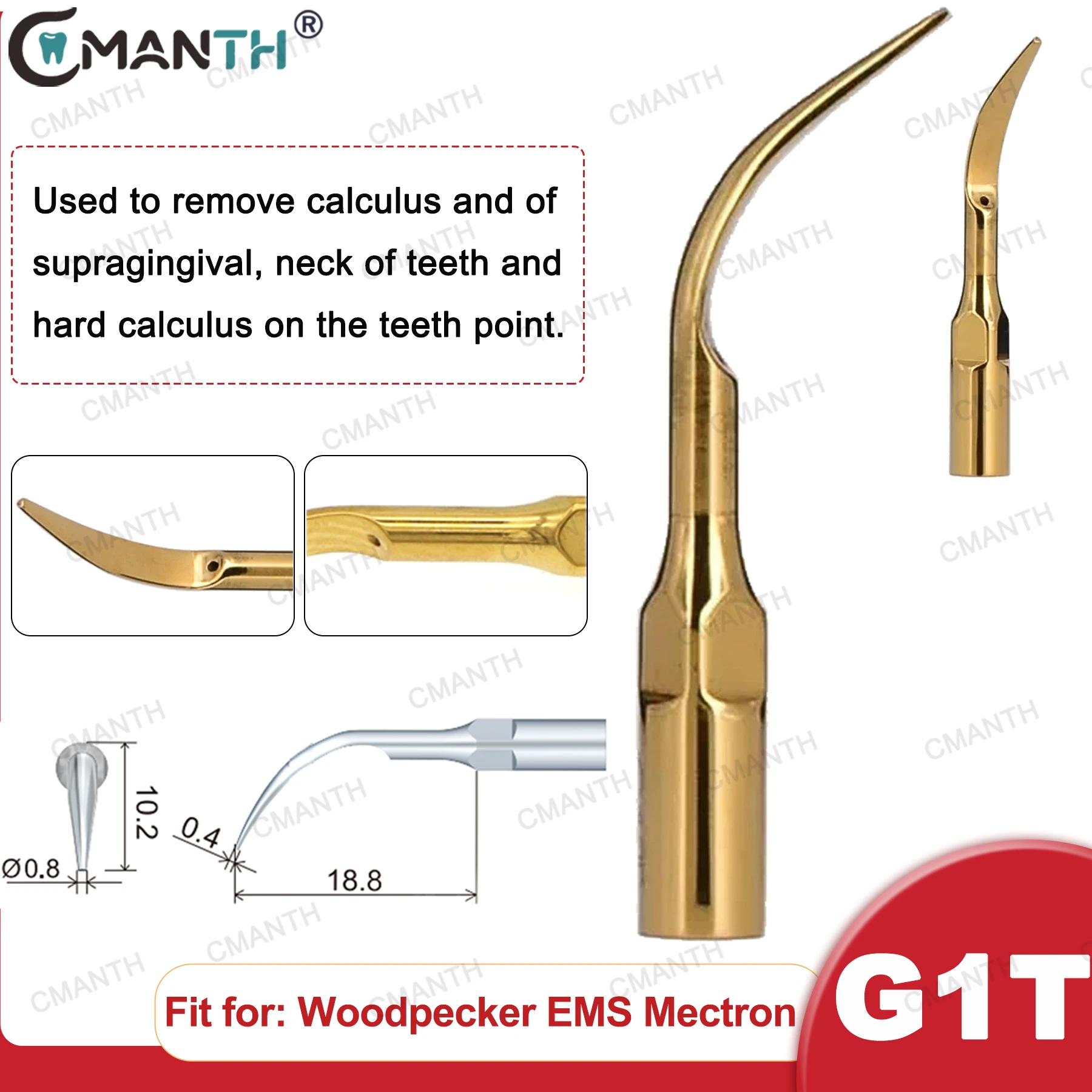 Dental Ultrasonic Scaler Tips Scaling Tip Fit for WOODPECKER EMS Mectron Ultrasonic Scaler Handpiece Dentistry Accessories