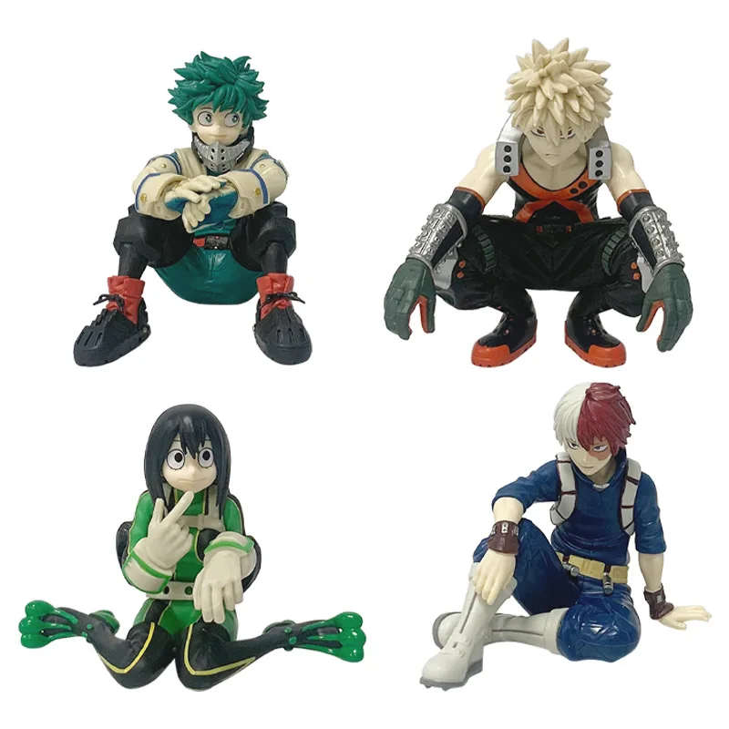 

11cm New Anime My Hero Academia Midoriya Izuku Bakugou Katsuki Ochaco Uraraka Anime Figure Toys for Kids Christmas Gift