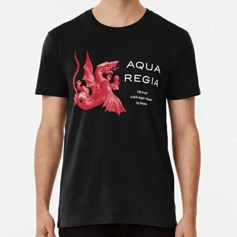 Aqua Regia la mejor bebida Downtown fondo negro S a 5XL camiseta hecha en EE. UU.