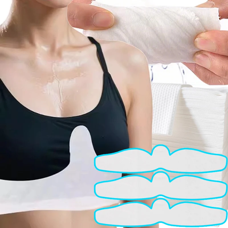 Disposable Non-Woven Bra Liners Breathable Sweat-Absorbent Bra Pads Intimate Insert Lining for Women Underwear Hygiene Pack
