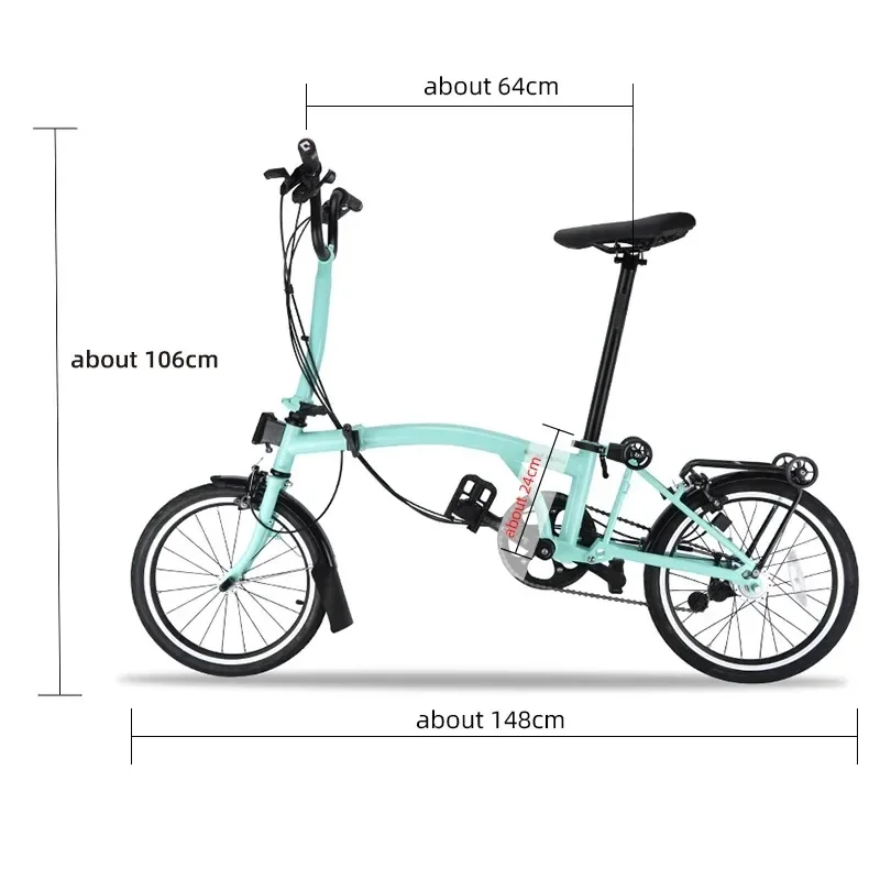 16inch Super light alloy steel frame Portable Quick easy folding bike folding bicycle  Be suitable aldult student city commuting