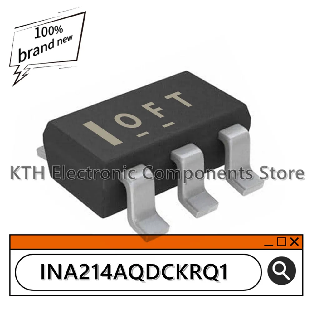 10Pcs/Lot Orginal New INA214AQDCKRQ1 SC70-6 INA214-Q1 AEC-Q100 Current sensing amplifier chip Electronic components integrated