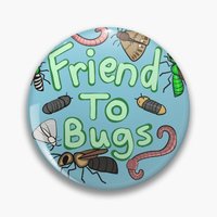 Friend To Bugs Drawing  Soft Button Pin Badge Funny Clothes Brooch Collar Lover Hat Gift Cute Lapel Pin Creative Jewelry Metal
