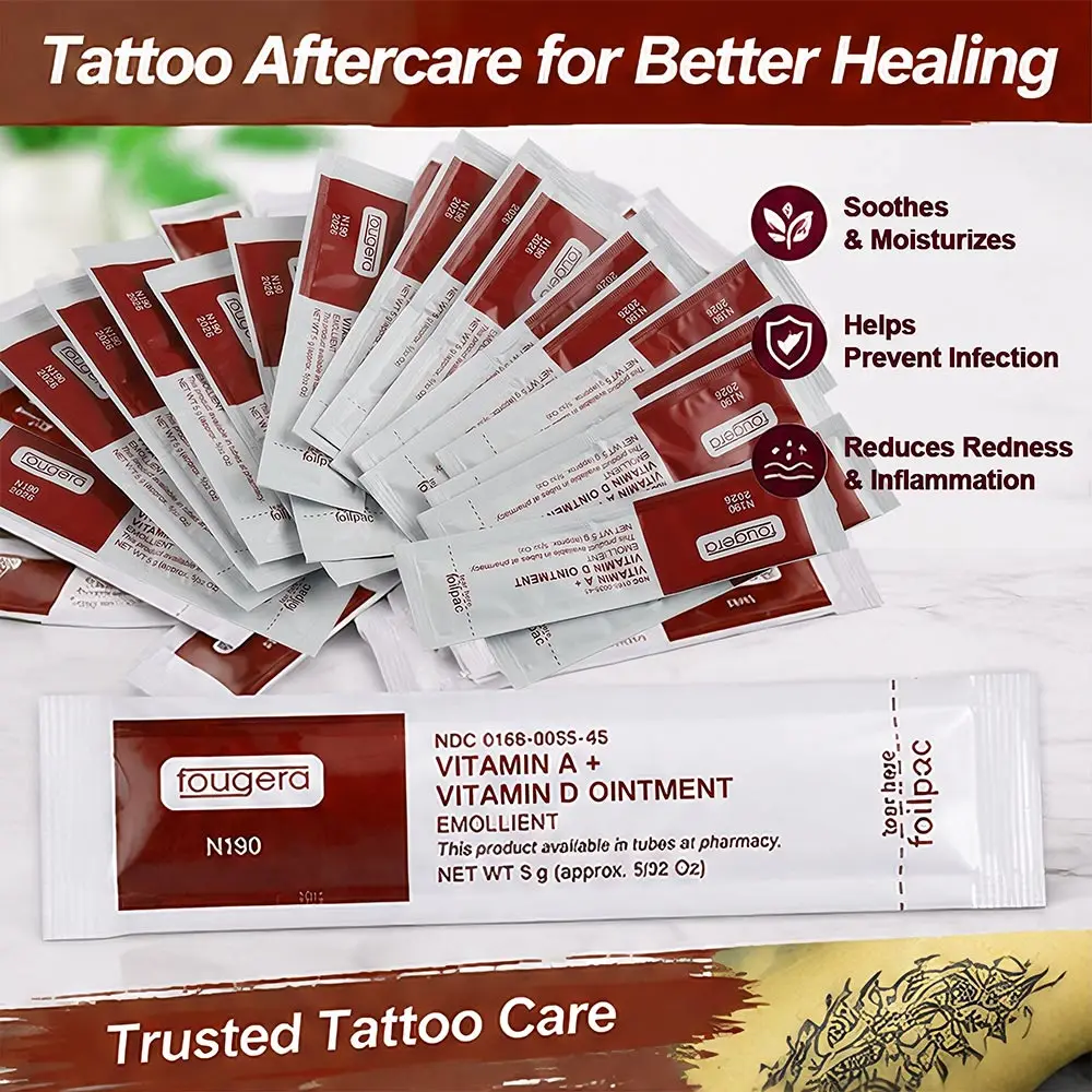 200/100/50/10PCS Tattoo Aftercare Cream Vitamin A+D Ointment Tattoo Repair Healing Gel for Tattoo Body Repair Tattoo Accessories