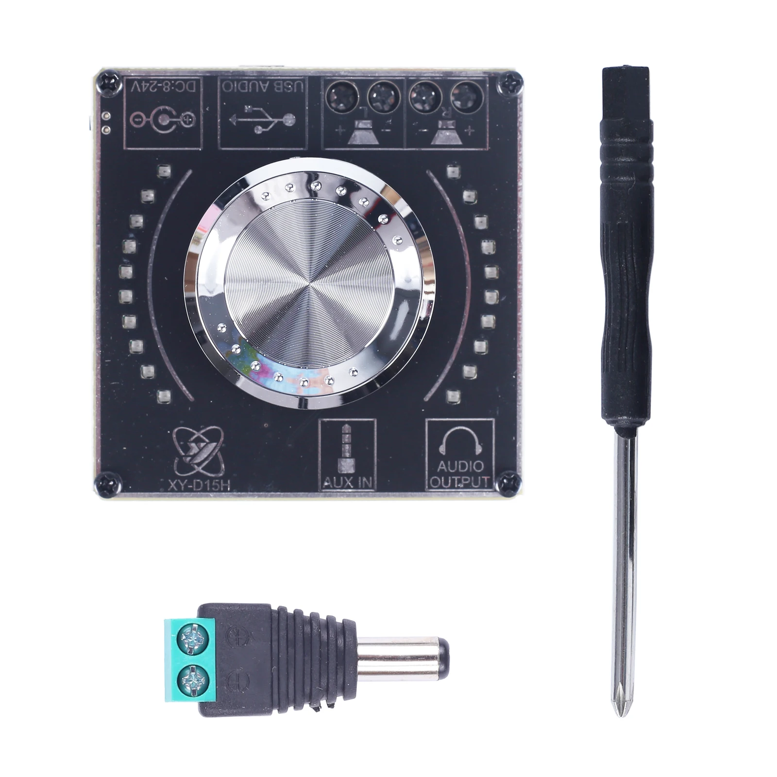 Bluetooth Amplifier Board 15W*2 Audio Amp Stereo Music Spectrum Display APP Remote Control for DIY Wireless Speakers