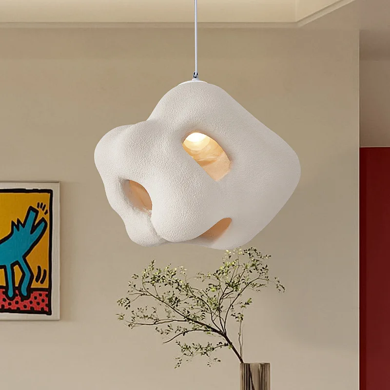 Japanese Wabi-sabi Restaurant Chandelier For Living Room Home Decor Original Design Nordic Minimalist Resin Pendant Light