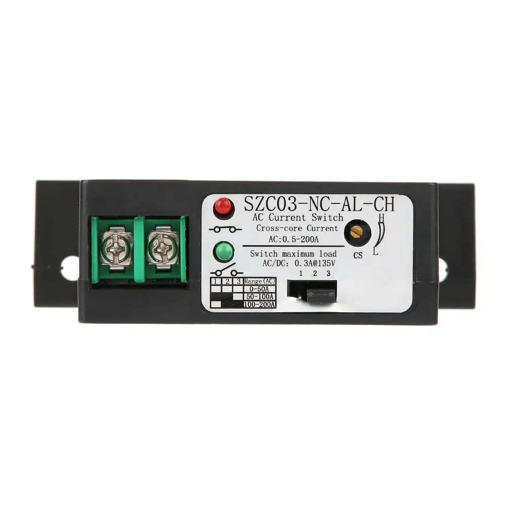 

Adjustable AC Current Sensing Switch 0.5-200A SZC03-NC-AL-CH Rocker Switch for Electrical Applications