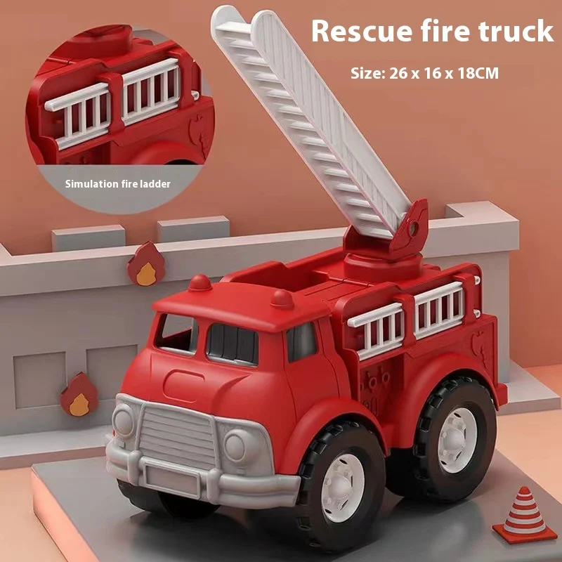 Puzzle toys oversized children's models engineering  trucks sanitation vehicles  education inertia resistant toys, gifts