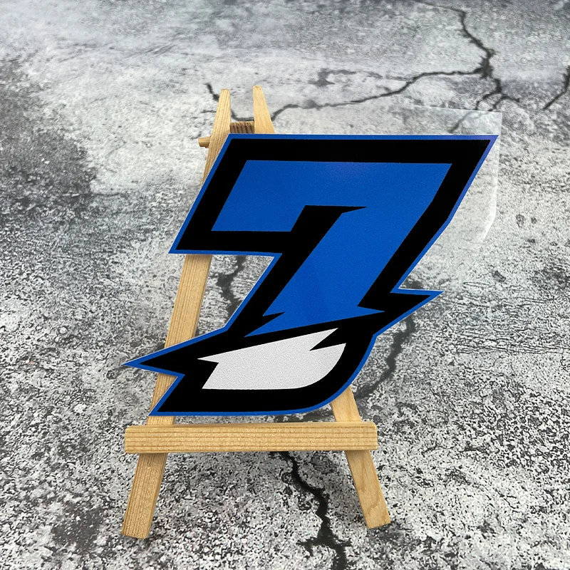 1PC Lightning Number Car Stickers, Dynamic Numerical Design Decals, Distinctive Automotive Styling Items