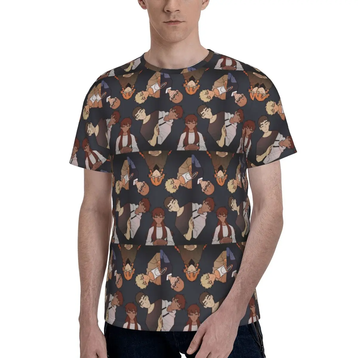 School Bus Graveyard T-Shirt for Men Cotton T Shirts Men's Short Sleeve Crew Neck Summer Clothes Tops