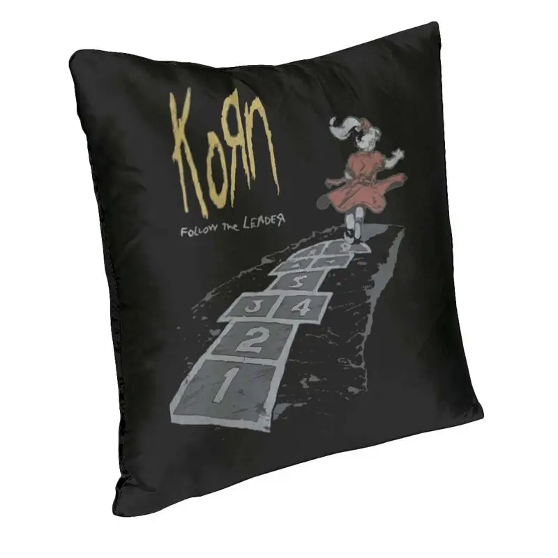 Vibrant Korns Symbol Rock Band Square Throw Pillow Cover Home Decor 3D Double Side Printed Cushion Cover for Car