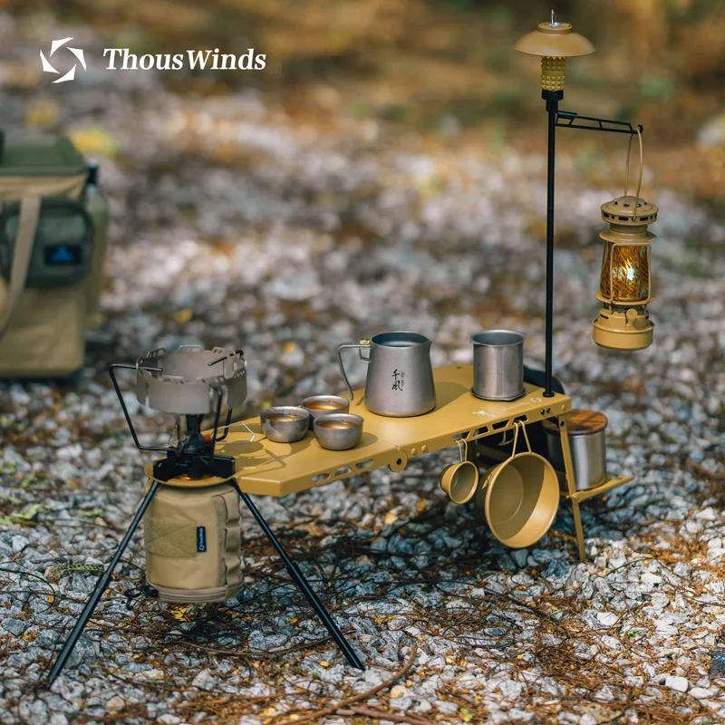 Thous Winds Camping Gas Tank Stove Base Holder, Gas Tank Stabilizer Shelf Stand, Gas Canister Tilting Prevention Tripod Stand