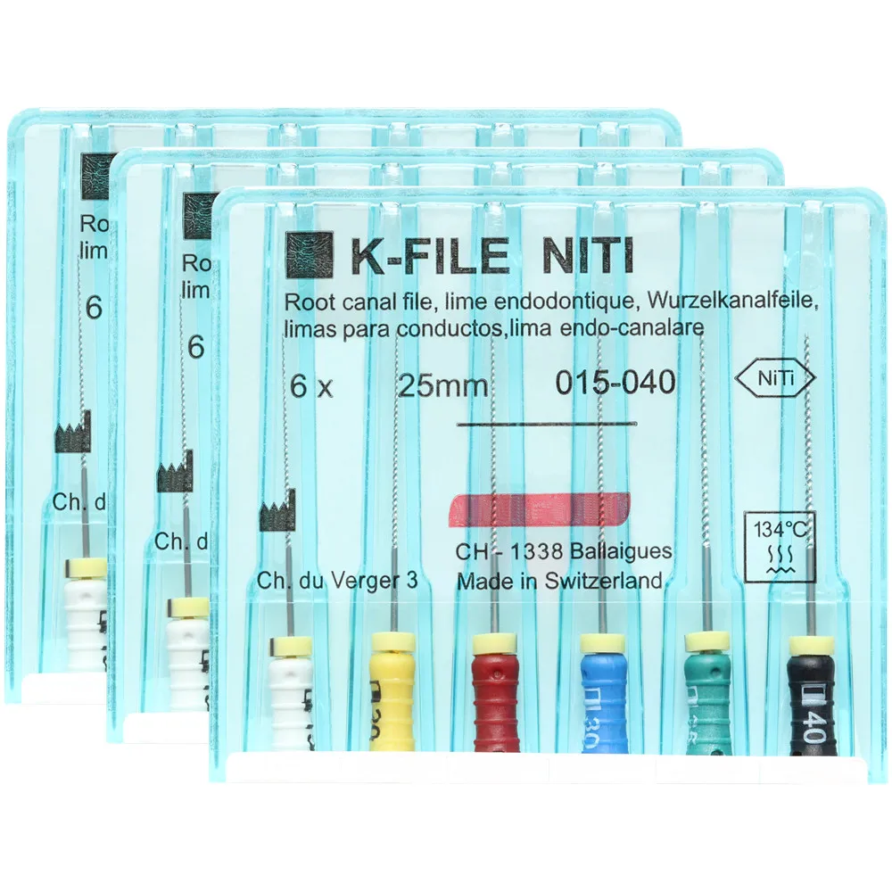 

3 Packs Dental K-FILE NITIFLEX 21/25/31mm NiTi Flexible Root Canal Files lima endo-canalare Hand Use Endodontic Dentistry Tools