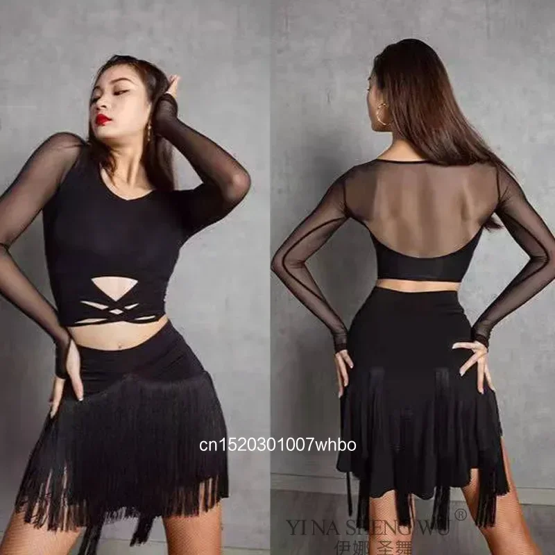 novo-fluxo-suladin-danca-saia-adulto-senhoras-samba-tango-salsa-pratica-de-danca-latina-conpeticao-vestido-irregular-borla-palco-traje