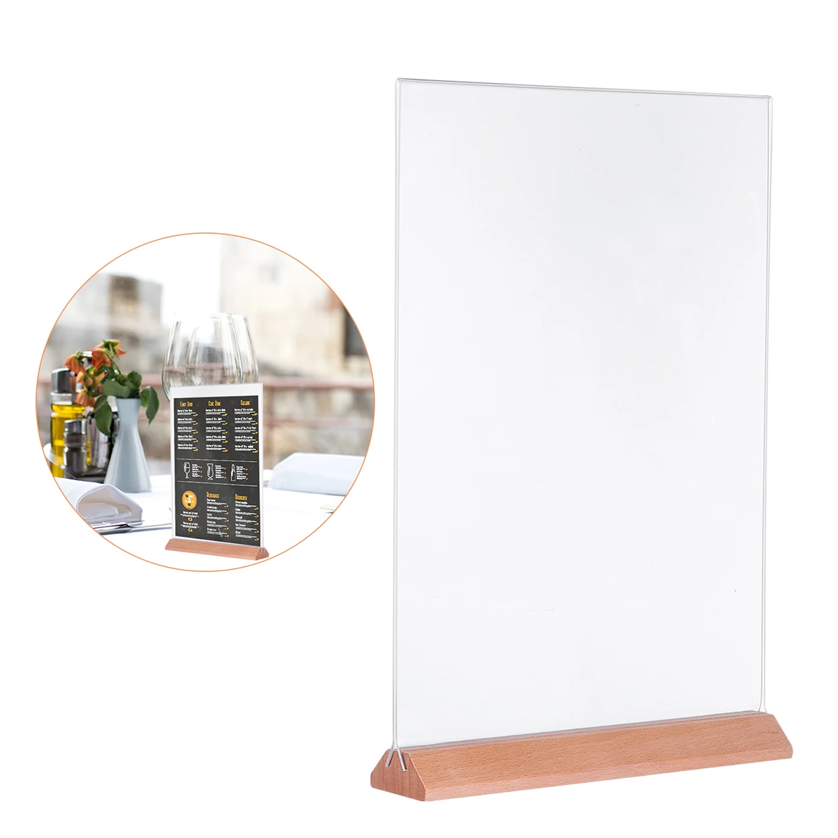 

Acrylic Dining Brand Display Stand Holder Sign Tabletop Easel Photo Frame Menu Holders Desk