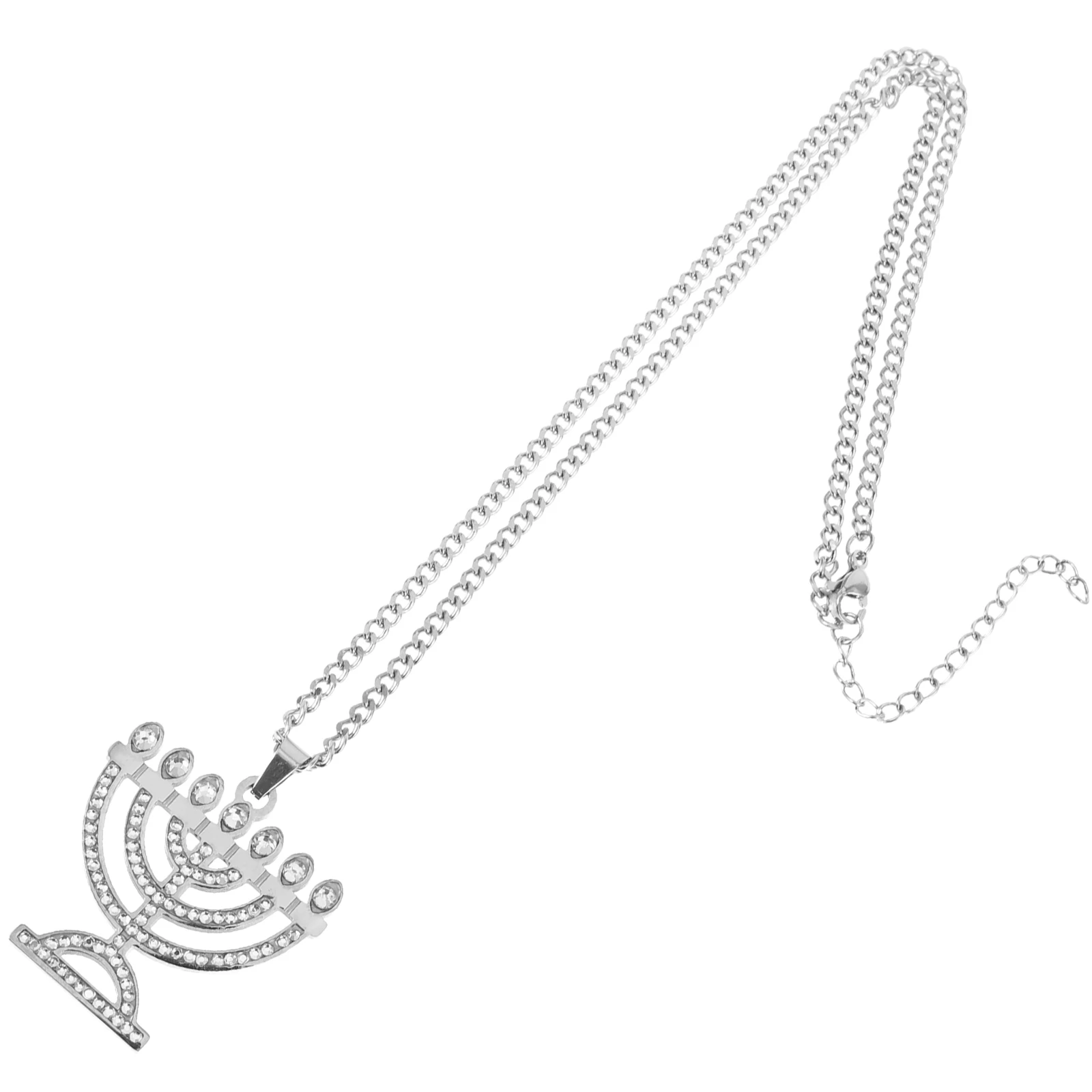 

Menorah Necklace 7 Branches for Women Pendant Necklace Hanukkah Jewelry Dainty Lightweight Aesthetic Neck Chain Daily Wear