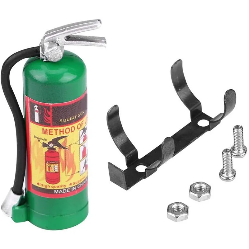 RC Decoration Metal Mini Fire Extinguisher for 1/10 RC Crawler Axial SCX10 90046 Traxxas TRX4 Tamiya D90,Green