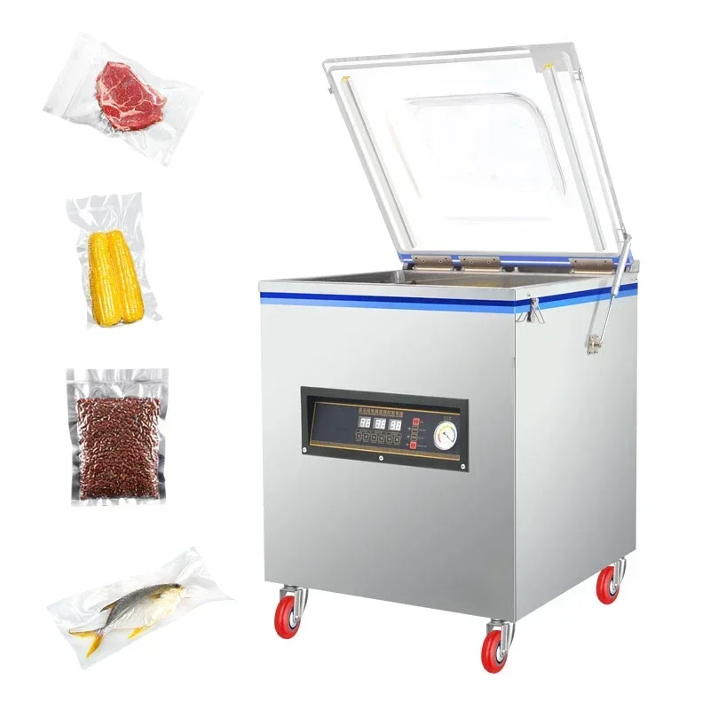 For DZ-420 Automatic Vacuum Packaging Machine, Fresh Meat Raw and Cooked Dry and Wet Food Vacuum Sealing Machine