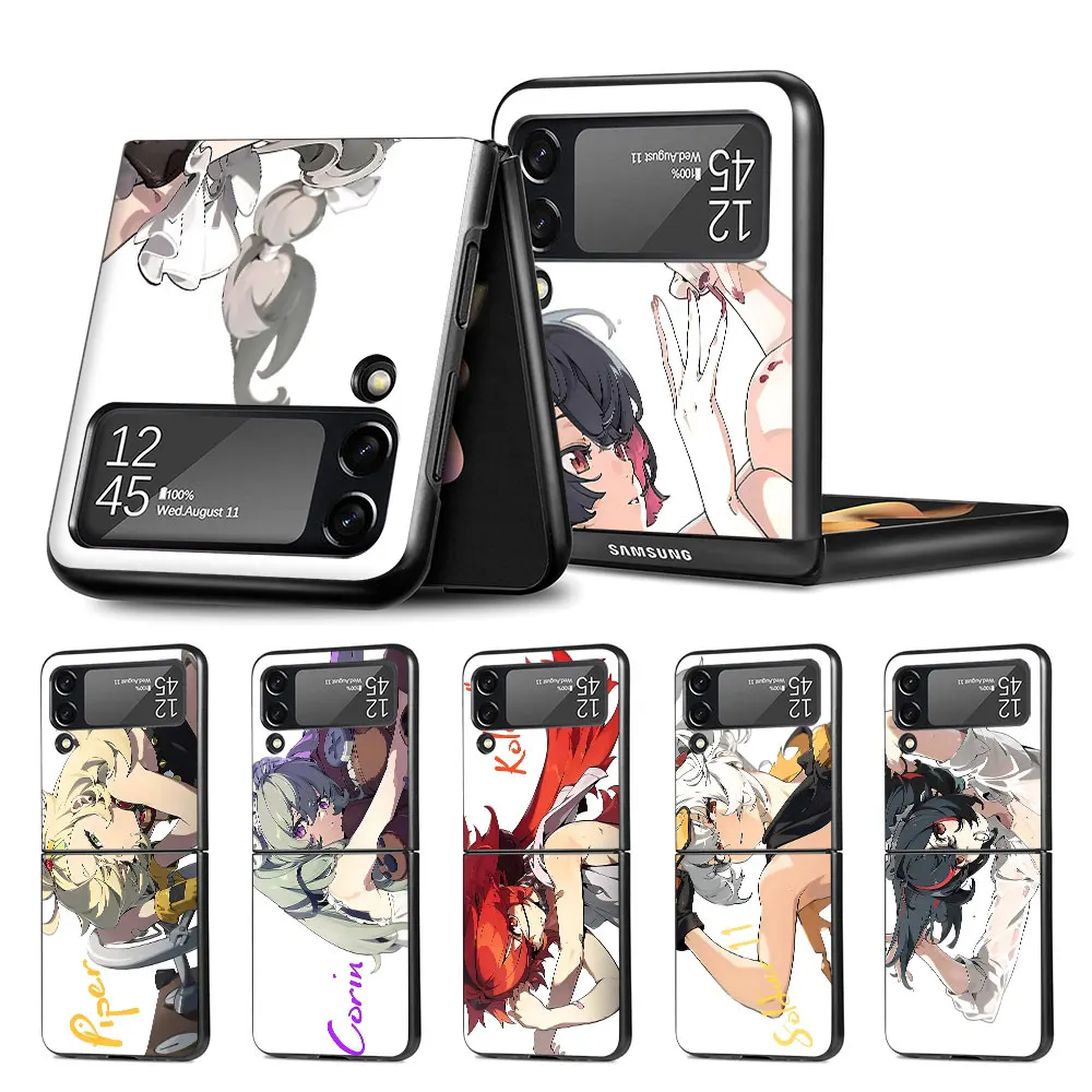 Zenless Zone Zero Girl ZZZ Case for Samsung Galaxy Z Flip4 Flip3 5G PC Hard Cell Phone Shell Z Flip 4 3 Black Coque Zflip4