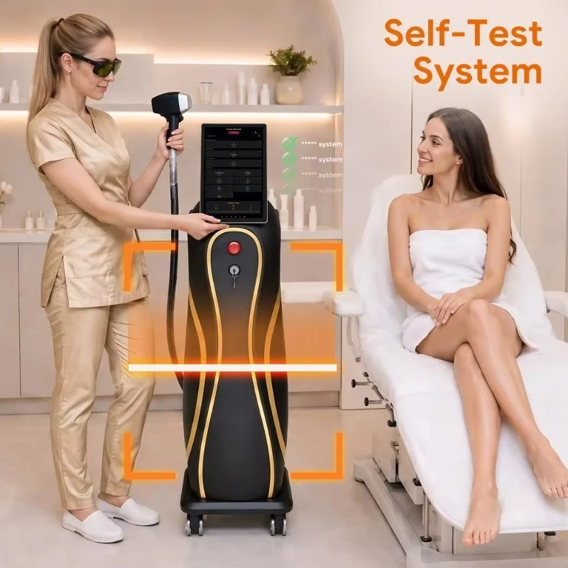 808nm Ice Titanium Cube Diode Laser Hair Removal Machine Self-Diagnosis UV Disinfection  USA Bar 755nm 940nm 1064nm Medical CE