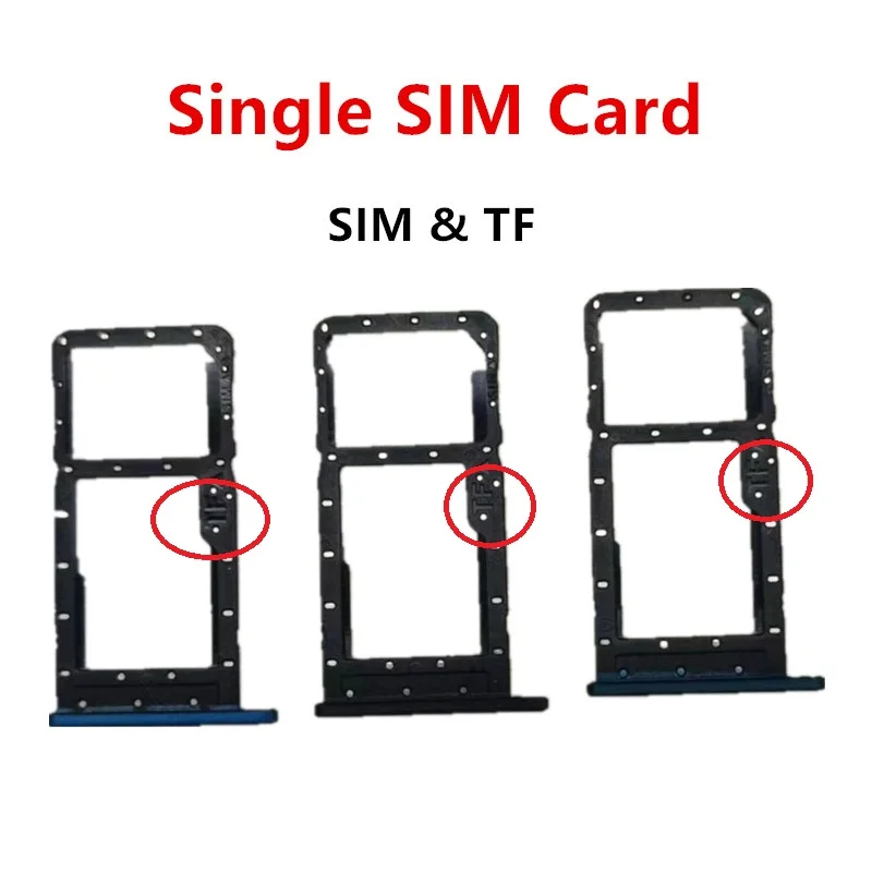 5030A D E F U M I Dual SIM Card Slots For Alcatel 1SE 2020 5030 Single Adapters Socket Holder Tray Replace Housing Repair Parts