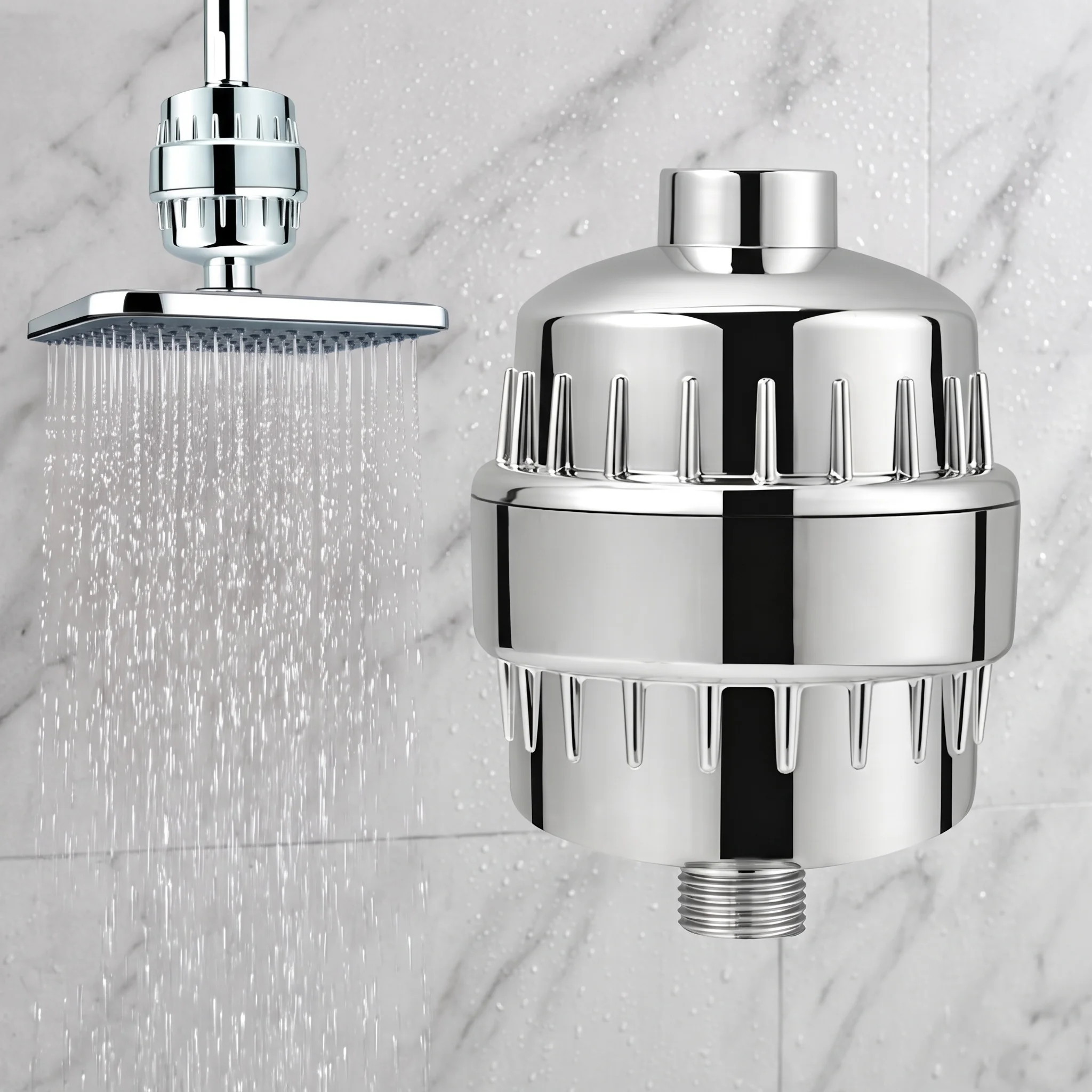 1 Piece Shower Filter Replacement Cartridge Water Purification Reduces Harmful Contents Promotes Skin Health For Bathroom Use