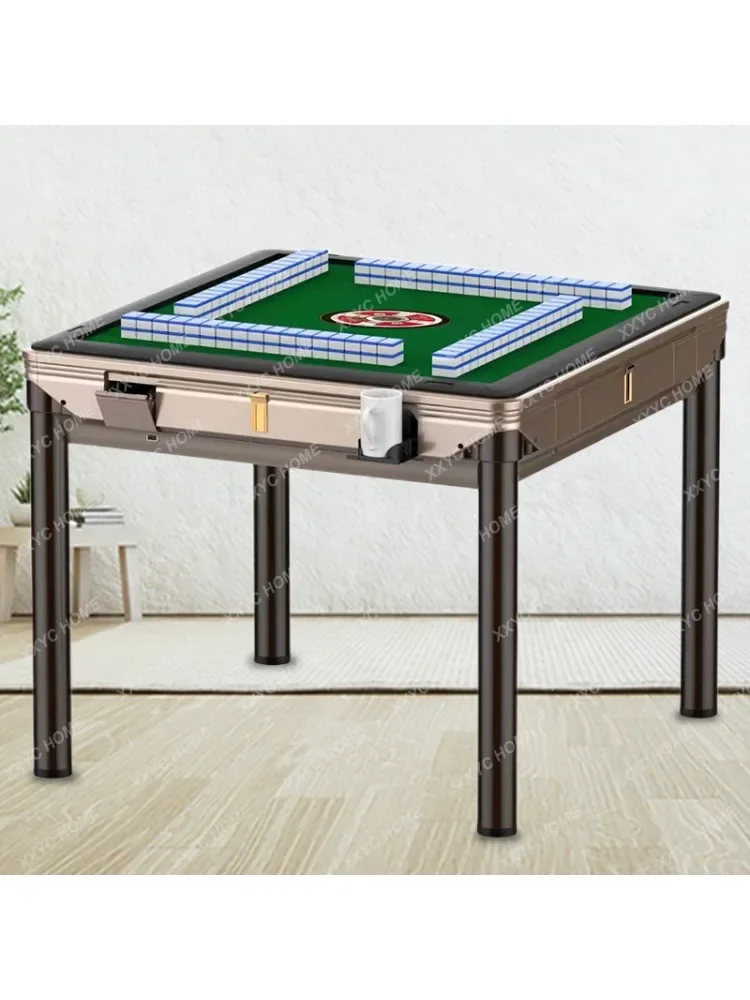 Automatic Mahjong Machine Household Plastic Products (Flower Pots) Dining Table Double-Use Four-Mouth Machine Mahjong Table