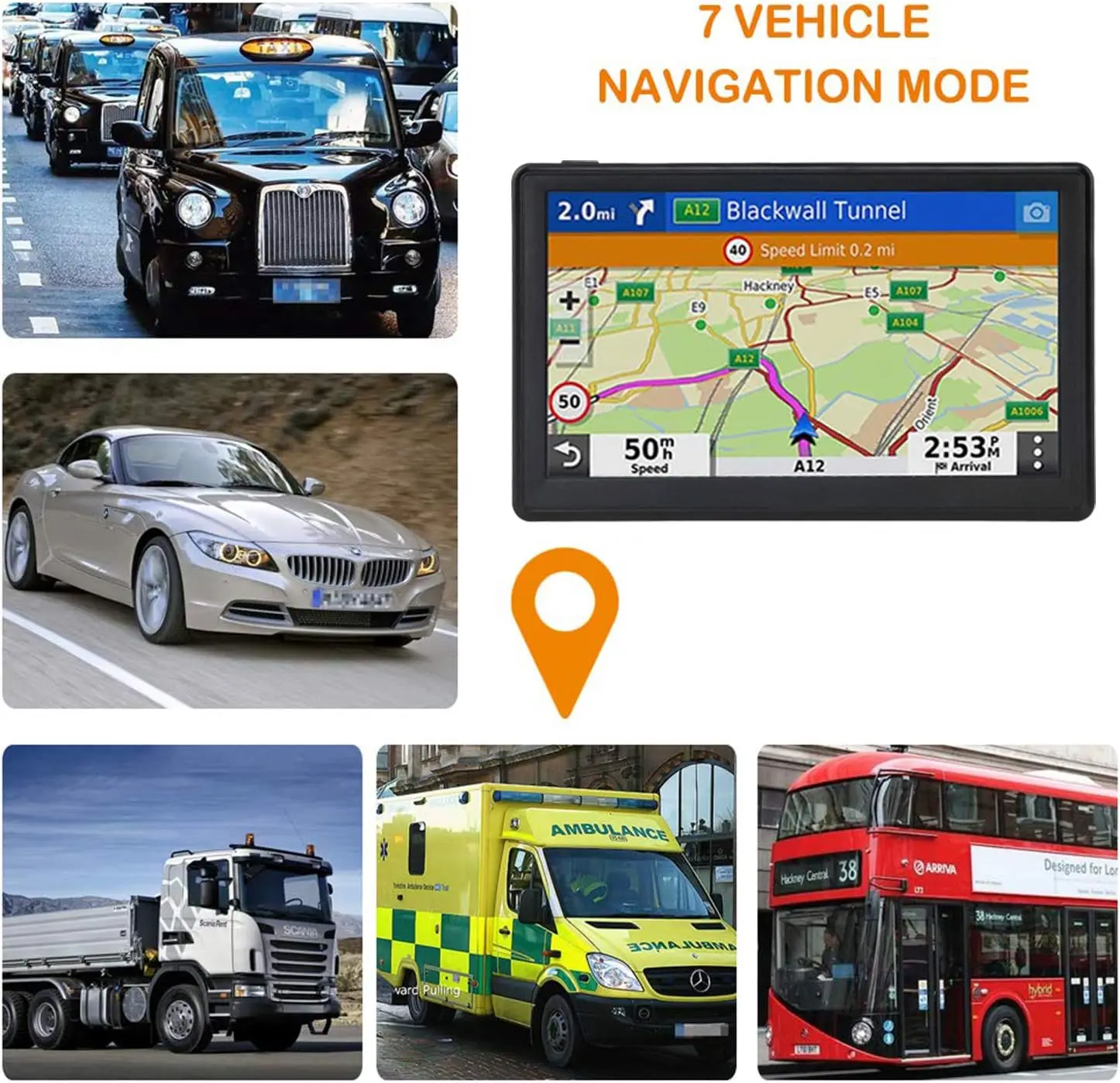 N700 GPS Navigator لشاحنة السيارة RV 2025، سائقي الشاحنات التجارية GPS، نظام تحديد المواقع لشبه شاحنة، تحديثات خرائط مدى الحياة مجانية، 7 بوصة