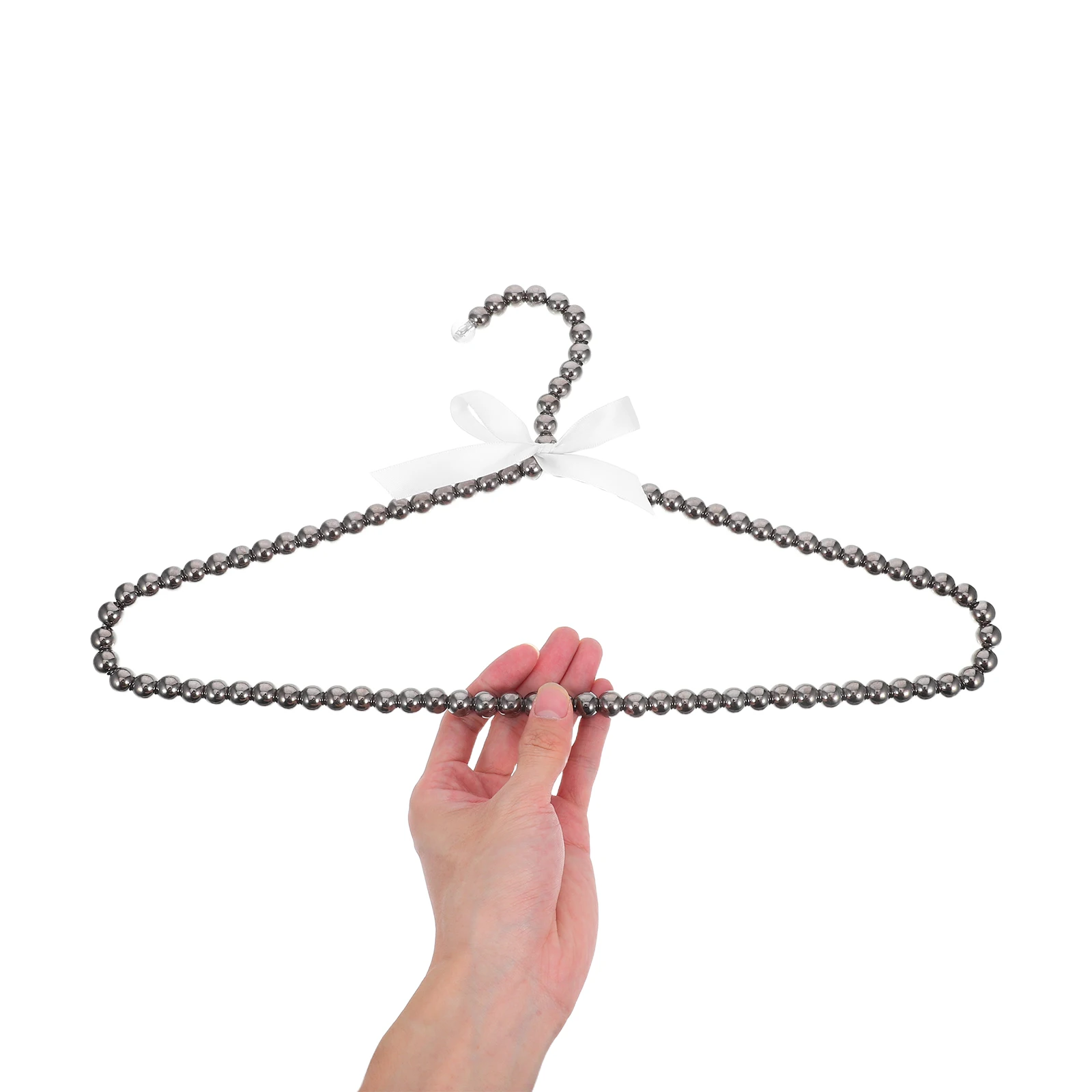 

3Pcs Faux Pearl Hangers Decorative Bowknot Elegant Clothes Racks for Wedding Dresses Suits Sweaters Closet Organizer