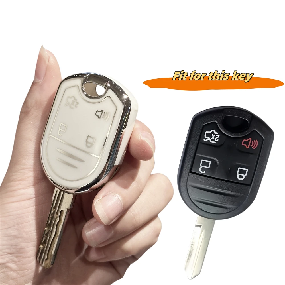 TPU Car Key Case Cover Key FOB Cover For Ford Edge Explorer, Ranger, Expedition, Mustang, Escape, Taurus, Mazda Tribute