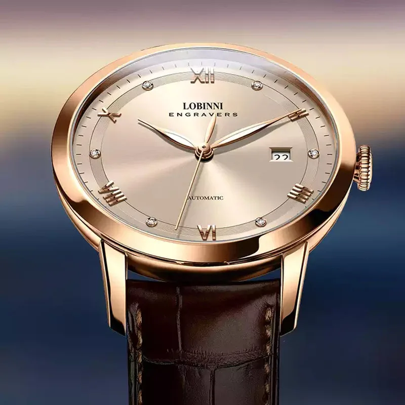 LOBINNI Top Luxury Brand Automatic Mechanical Men's Watches Japan Miyota 8125 Movement Sapphire Glass Waterproof 50M Clock