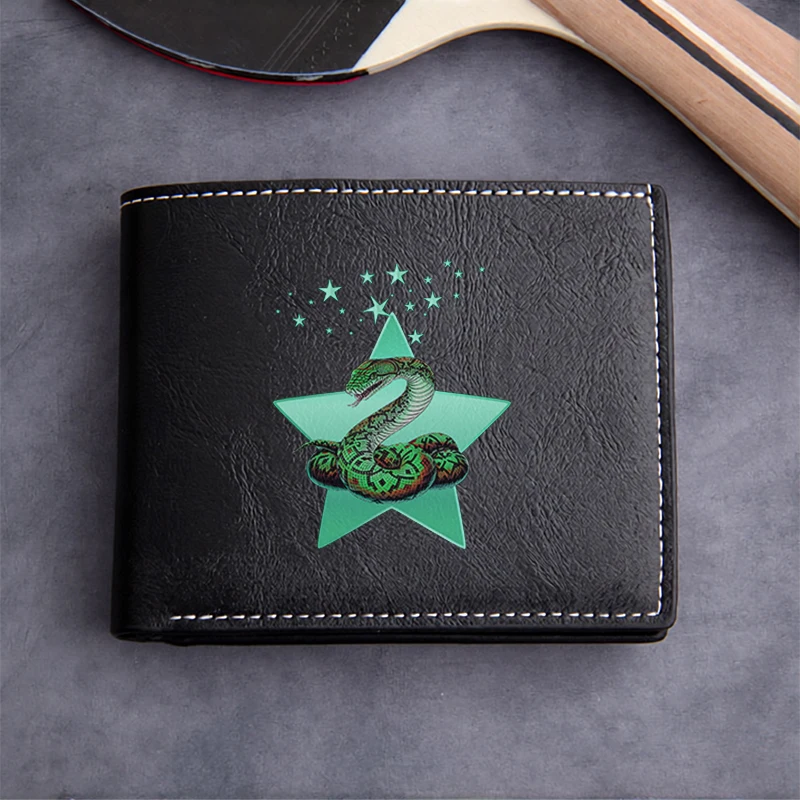 Star Serpent Embossed PU Leather Wallet for Men Premium Lightweight Durable Business Style Compact Design