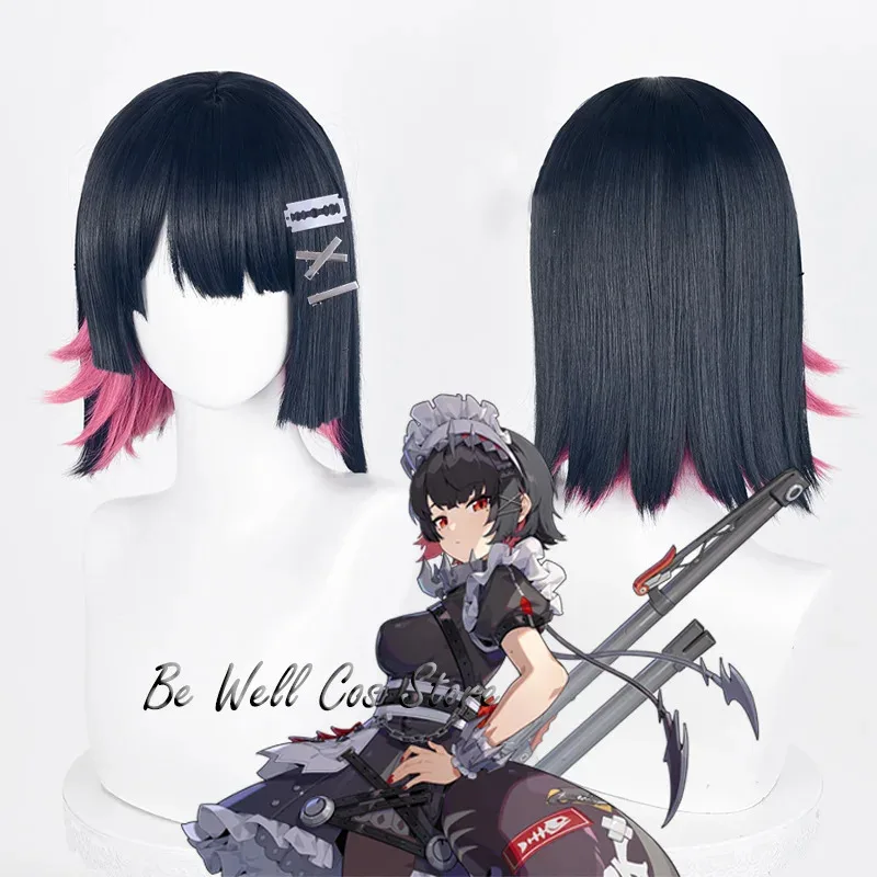 Gioco Zenless Zone Zero Ellen Joe Parrucca Cosplay Capelli sintetici resistenti a forcina 33 cm per donna Uomo Halloween Outfit Gioco di ruolo Prop