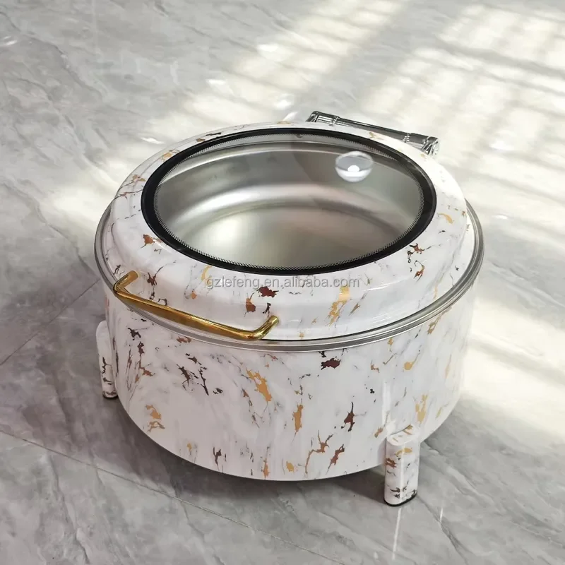 Electric Hot Pot Buffet Stove Heating Plate Element for Hotel Restaurant Food Warmer Water Transfer Printing Design