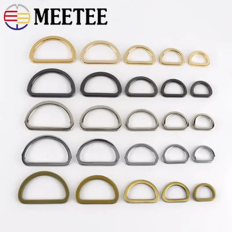 40pcs D Ring Metal Buckle Bag Strap Clasp Connector Handbag Webbing Snap Hooks DIY Leather Craft Garment Sewing Accessory