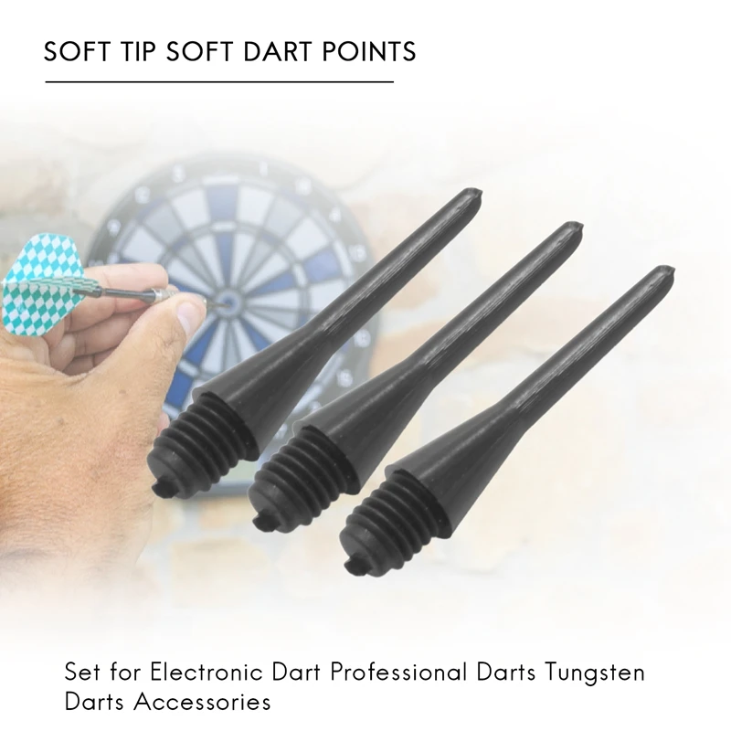 100 Buah Set Pengganti Jarum Titik Ujung Lembut Tahan Lama untuk Dart Elektronik Aksesori Dart Tungsten Profesional