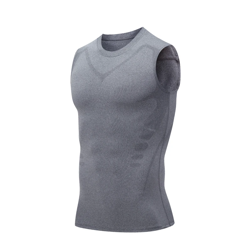 Kompression Tank Top Männer Gym Shirt Ärmel Quick Dry Druck Sportswear Männlichen Fitness Bodybuilding Weste Workout Muscle Top