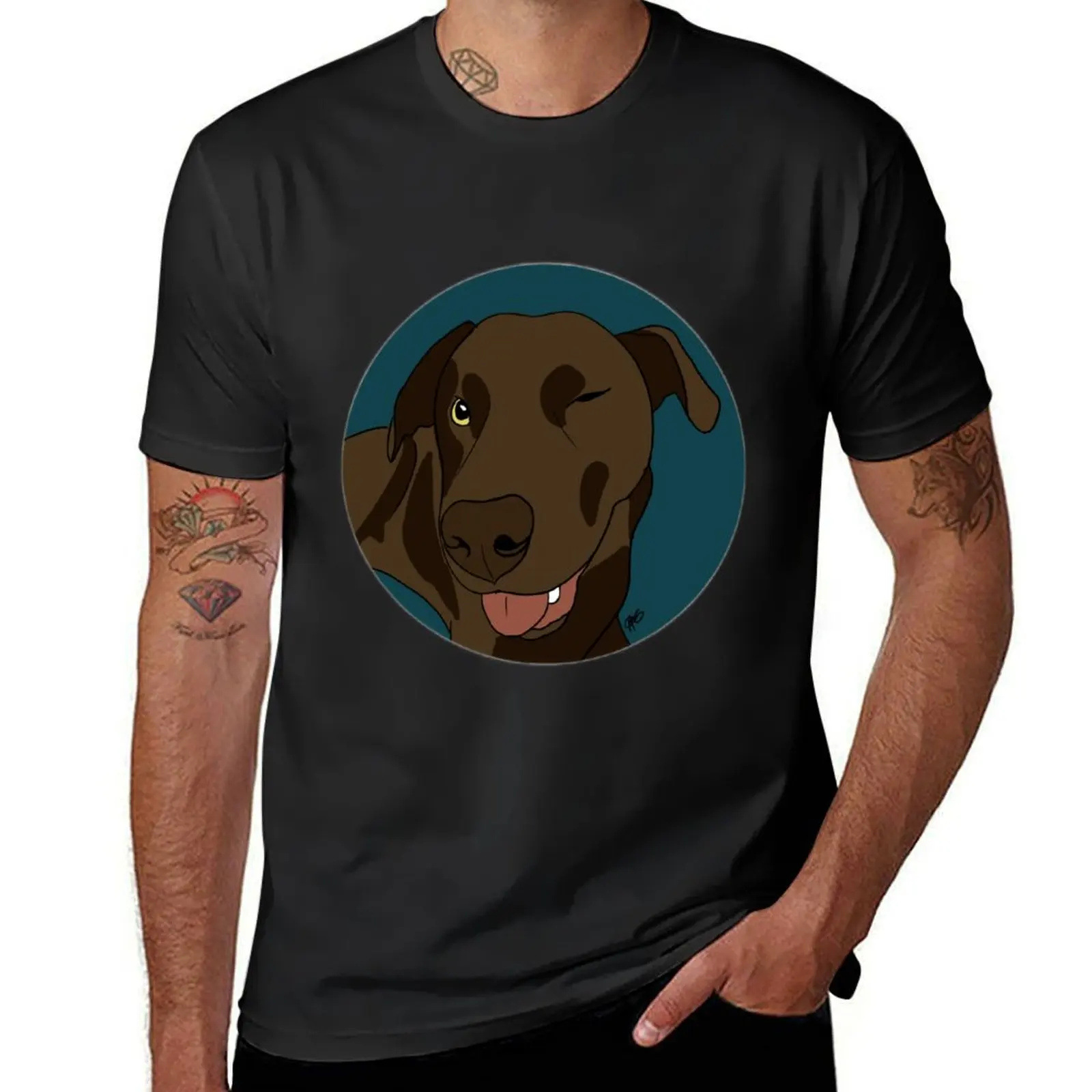 Winking Lab T-shirt plus sizes kawaii clothes men clothing