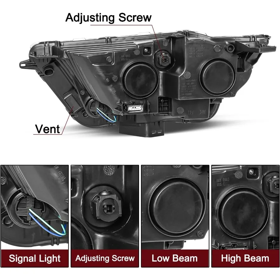 Sostituzione del gruppo fari per il 2015 2016 2017 2018 Edge SE SEL SEL Plus Sport Titanium OEM Proiettore Alogeno Faro Rig