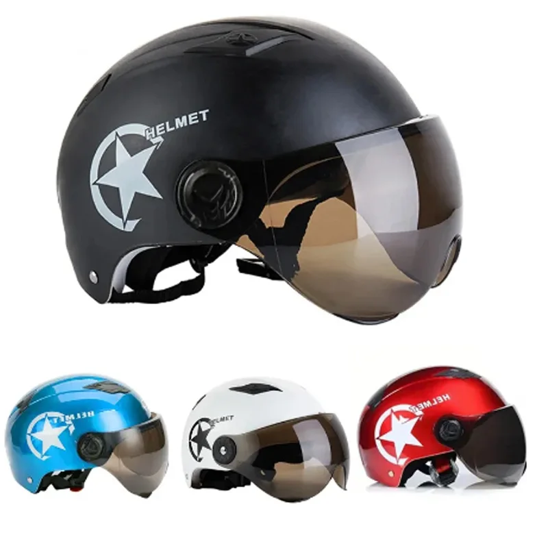 Moto Helm Elektro roller Helm Sonnenschutz Helm Motor modulbar casco de seguridad halb offenes Gesicht Sicherheit halbes Gesicht