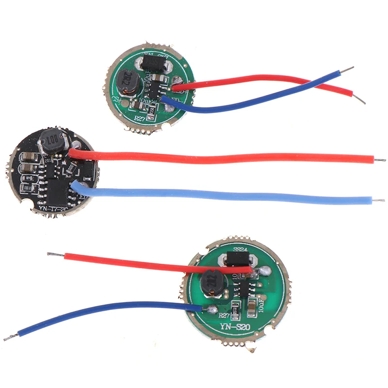 1Pc 3W LED Driver 17mm/20mm 1.2-3.6V DC(1 modalità) 12V DC(5 modalità) LED Driver torcia