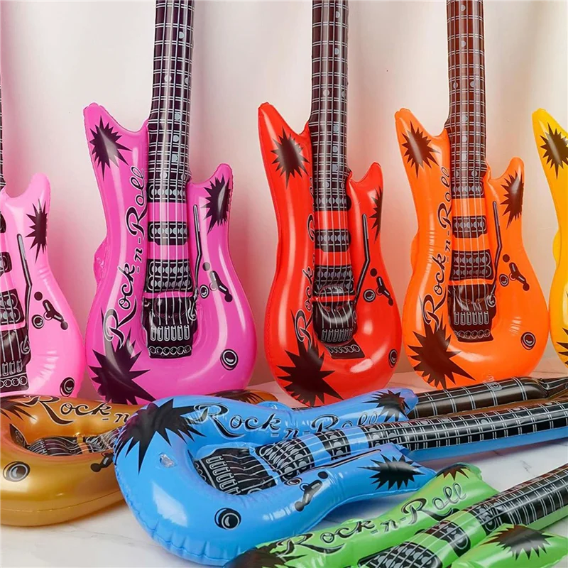 Chitarra gonfiabile ODIES-20X, chitarra soffiata, adatta per regali per bambini, feste natalizie