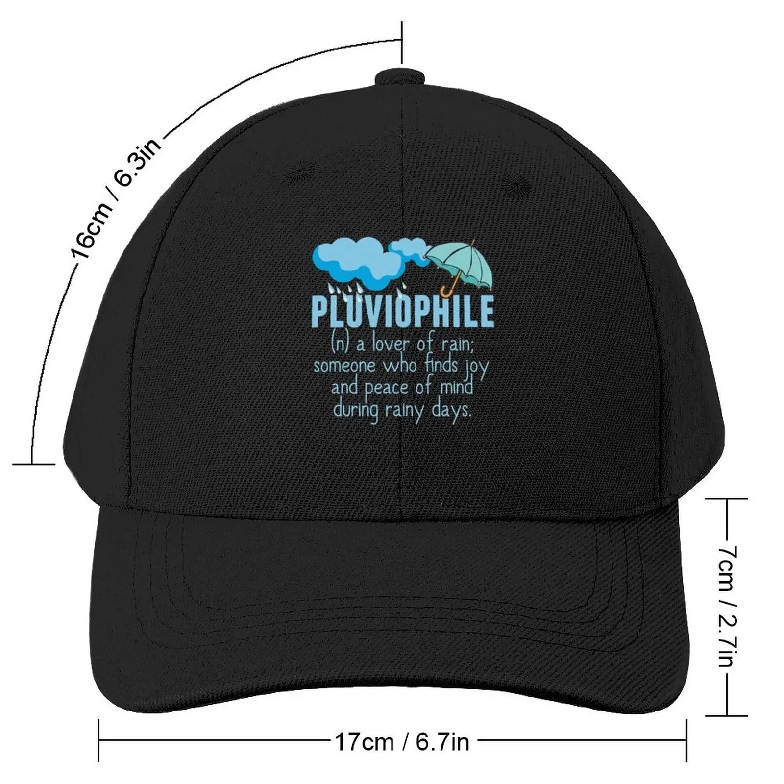 Pluviophile - Love of Rain Baseball Cap Anime Hat dad hat Cosplay Rugby Women's Beach Visor Men's