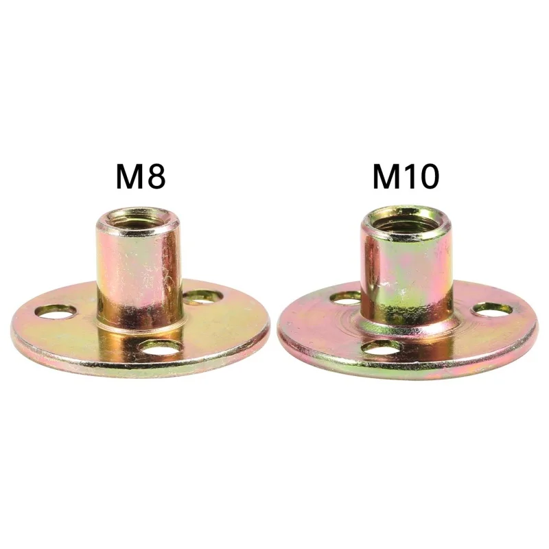 2/5/10pcs M8 M10 Tee Nuts Galvanized Splint Hardware T Nuts Iron Plate Nut Furniture Lock Nut Accessory Fastener