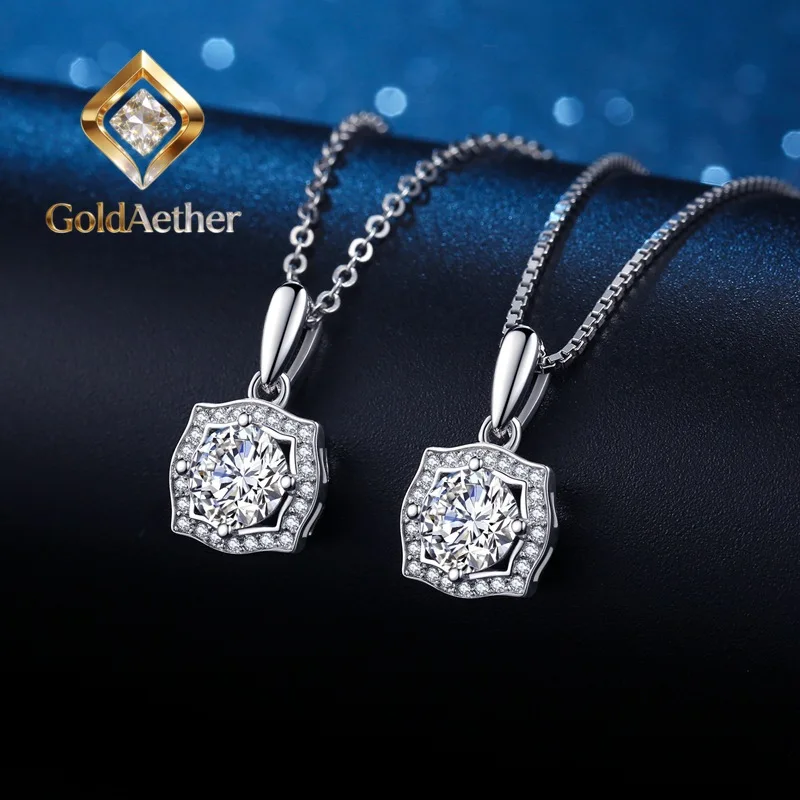

Ожерелье GoldNouveau с муассанитом 1 карат, квадратной огранки, в оправе Princess, для женщин, из платины PT950 — вневременное, прочное, мягкое, но износостойкое, идеально подходит для любого случая.