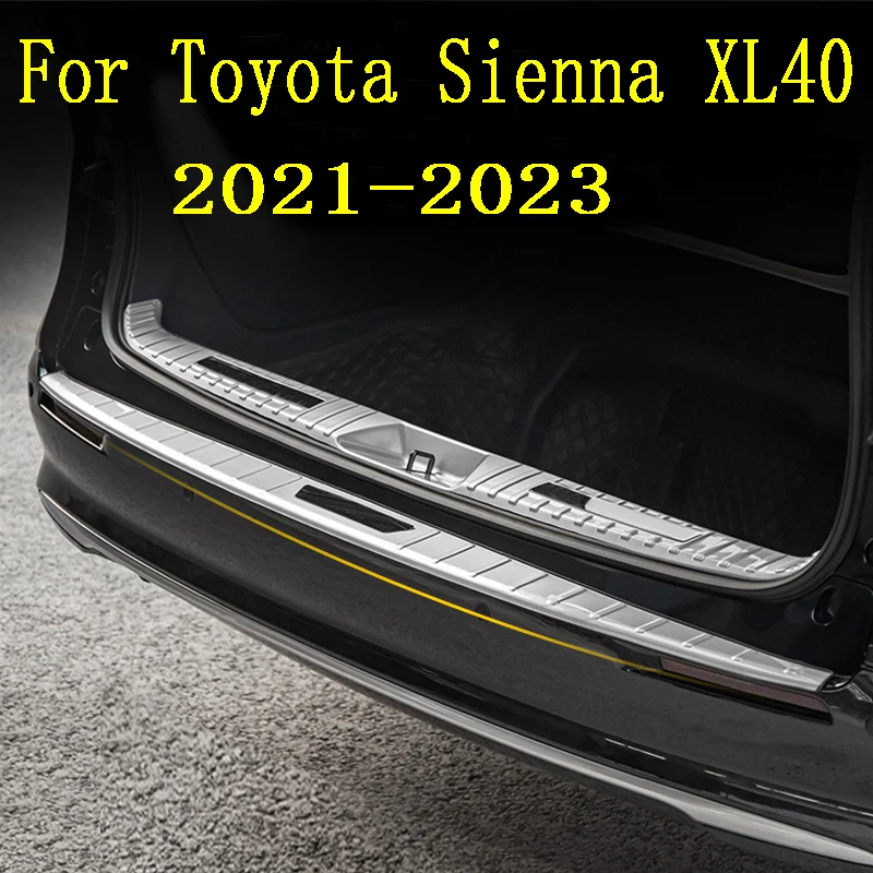 Car Exterior Decoration Rear Guard Protection Pannel For Toyota Sienna XL40 Accessories 2021 2022 2023 Trunk Rear Guard Plate