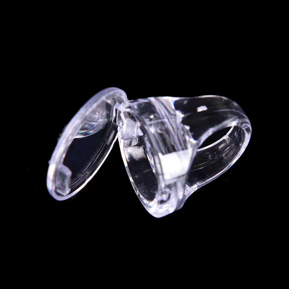 30Pcs Transparent Tattoo Ink Ring Cup Pigment Caps With Lid Eyelash Extend Glue Holder Container Permanent Makeup Accessories