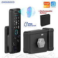 Tuya WiFi Face Recognition Smart Lock Outdoor Waterproof APP Fingerprint Digital Password Lithium Battery Electronic Door Lock