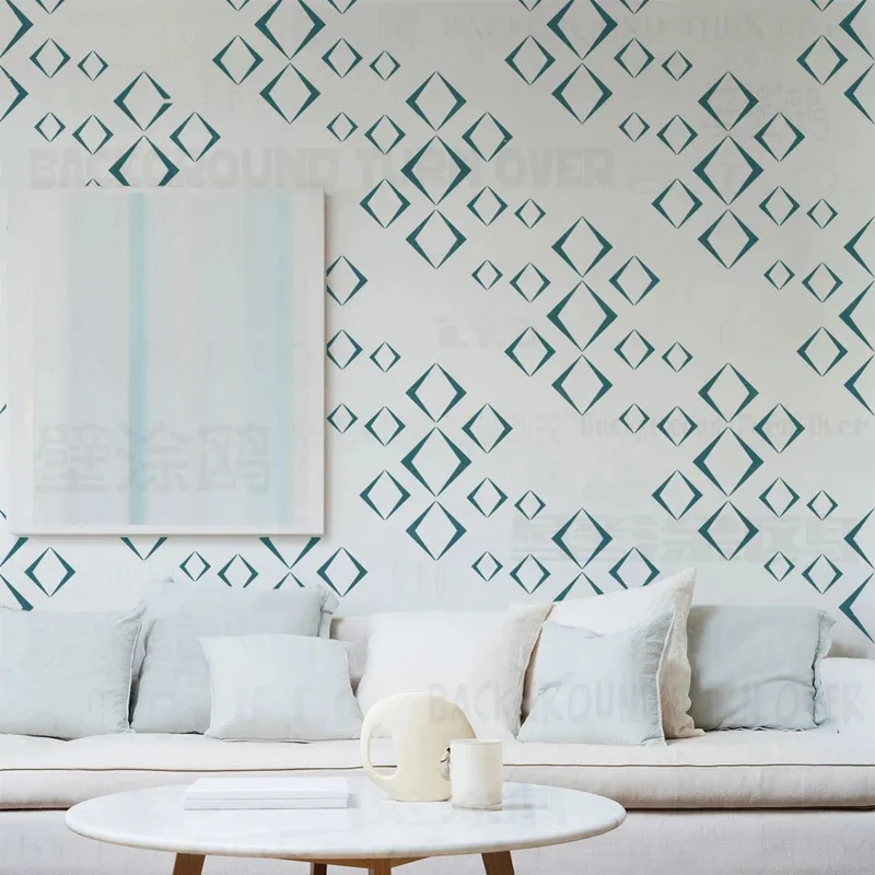 

Геометрический трафарет для плитки 40-80 см, многоразовый шаблон для настенной мебели для шведского стола, большой масштаб, декоративные узоры для живописи